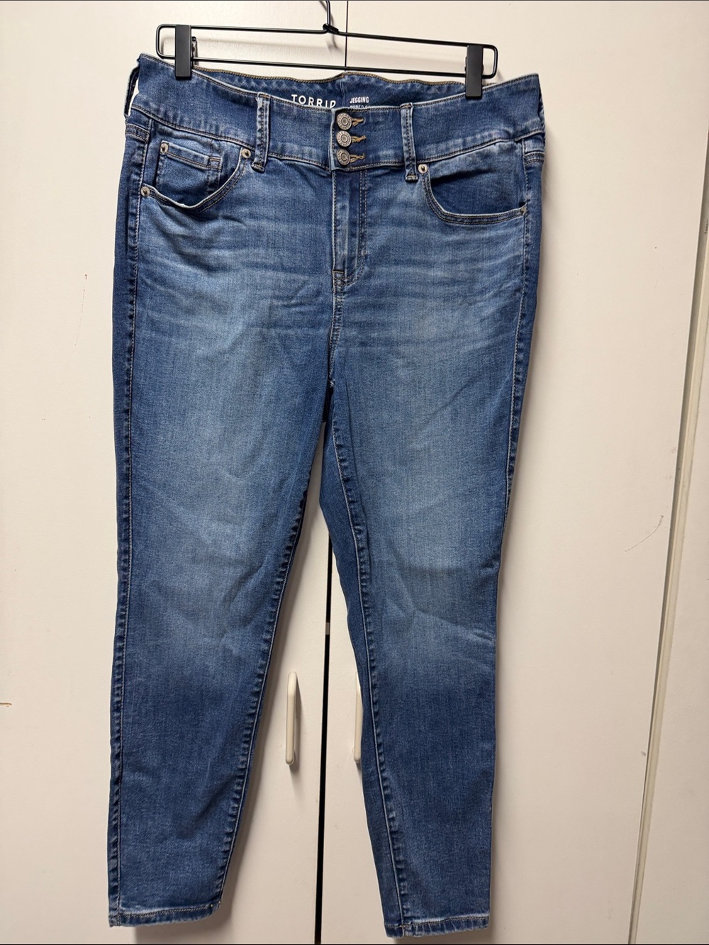 torrid Women's Dark Blue Mid-Rise Skinny Jeans 14 S